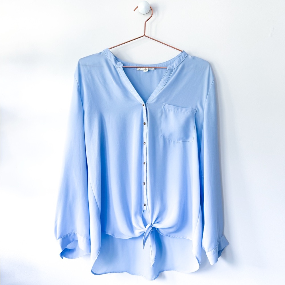 Alythea Blue Blouse with Elegant Design